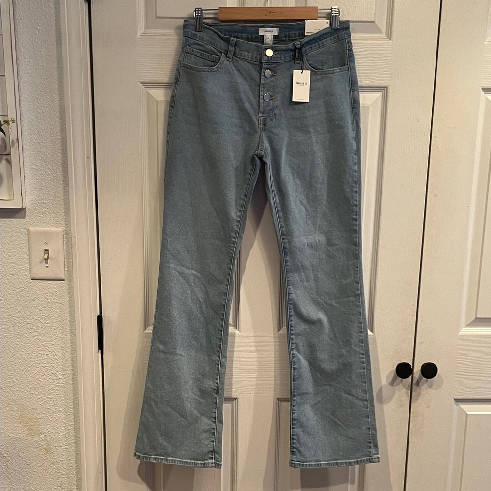 Forever 21 Denim Blue Flare Jeans